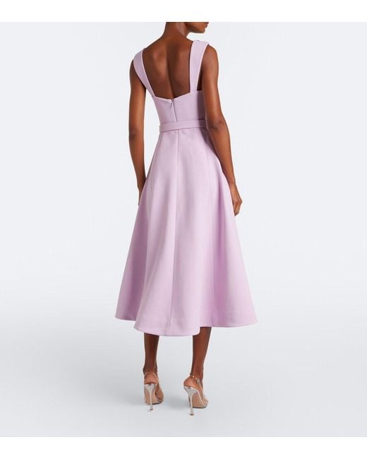 Rebecca Vallance Purple Yolanda Embellished Crepe Cocktail Dress