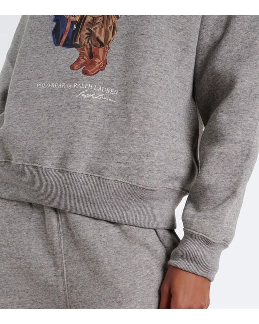 Polo Ralph Lauren Gray Polo Bear Cotton-Blend Sweatshirt