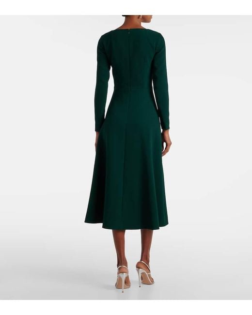 Emilia Wickstead Green Glenda Midi Dress