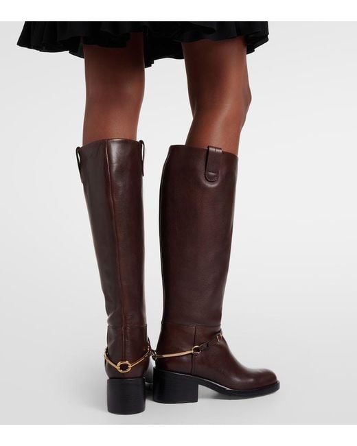 Chloé Brown Dakota 60 Leather Knee-High Boots