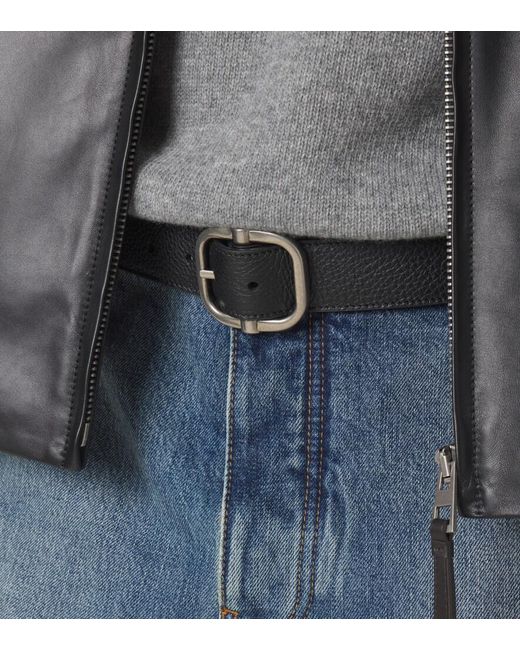 Loewe Black Loop Reversible Leather Belt for men