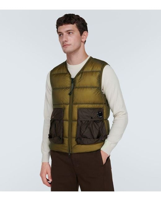 C P Company Green Down Vest for men