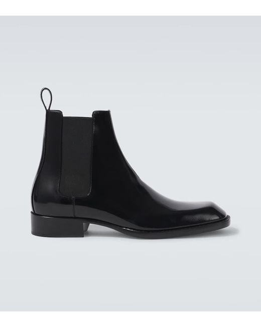 Saint Laurent Chelsea Boots Vadim Aus Leder in Black für Herren