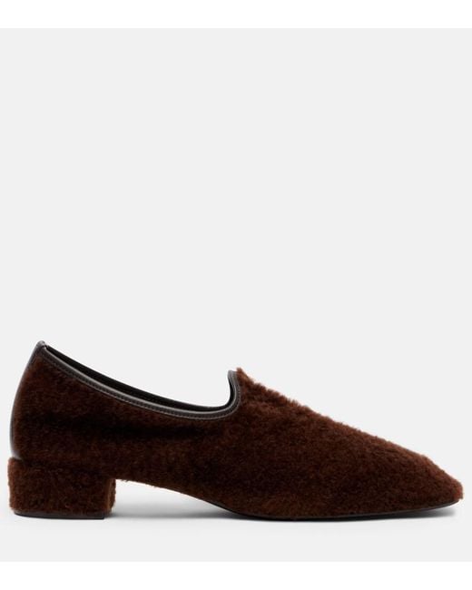 Herbert Levine Brown Soft Touch Shearling Loafers