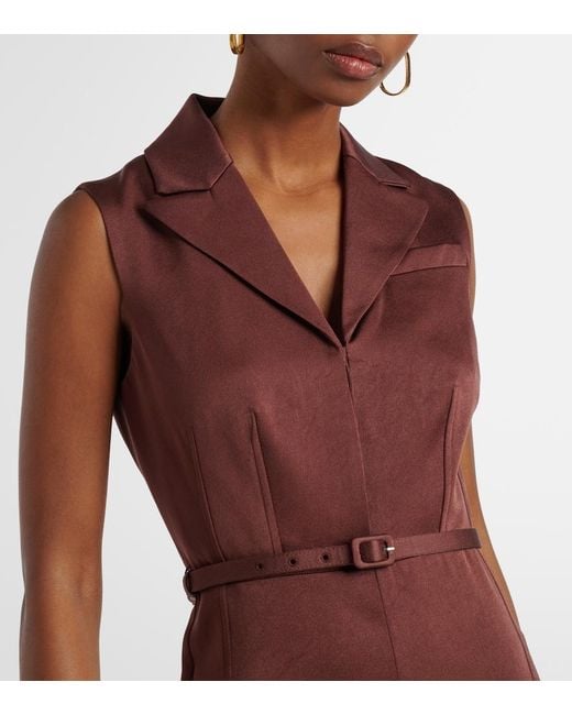 Roland Mouret Red Crepe Midi Dress