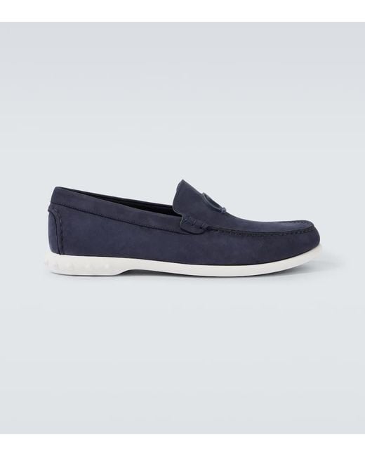 Nauticos Moonboat De Piel Christian Louboutin de hombre de color Blue