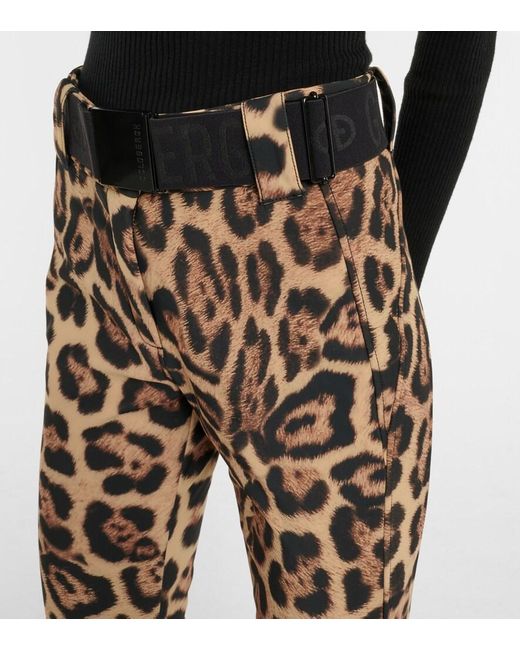 Goldbergh Purr Leopard-print Ski Pants in Brown | Lyst