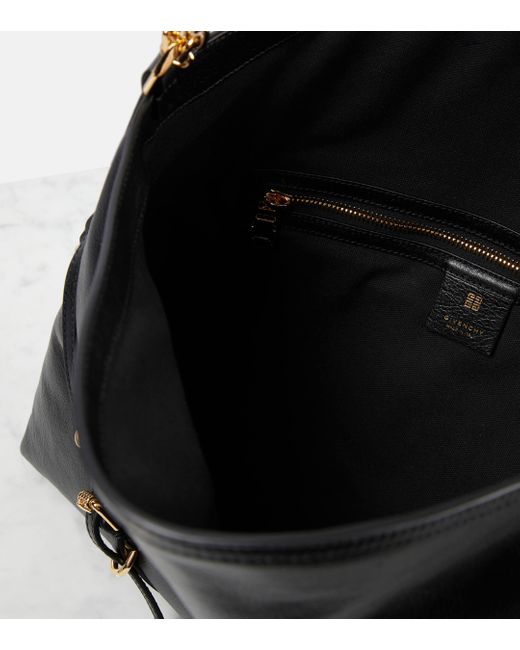 Givenchy Black Voyou Chain Medium Leather Shoulder Bag