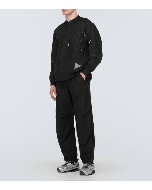 And Wander Black Ripstop Jacket for men