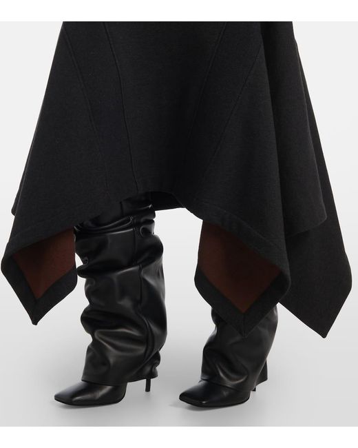 The Attico Black Midirock Aus Baumwolle