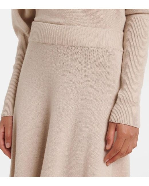 Agnona Natural Cashmere Midi Skirt