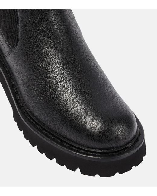 Ferragamo Black Leather Ankle Boots