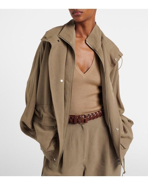 Frankie Shop Natural Breya Oversized Jacket