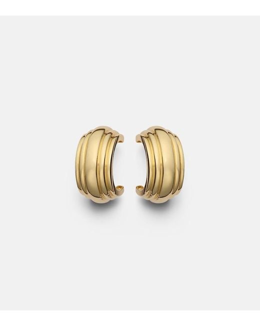 STONE AND STRAND Metallic Serge 10Kt Hoop Earrings