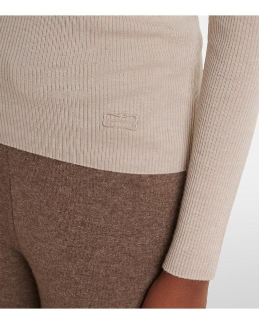 Agnona Natural Turtleneck Wool, Silk, And Cashmere Sweater