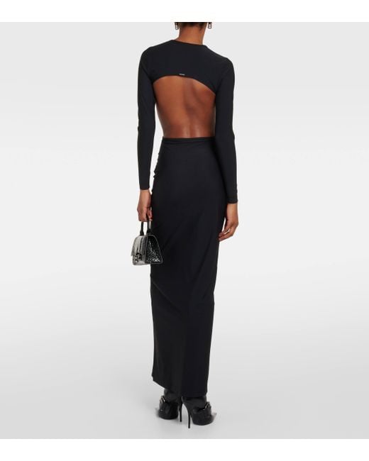 Balenciaga Black Cutout Gown
