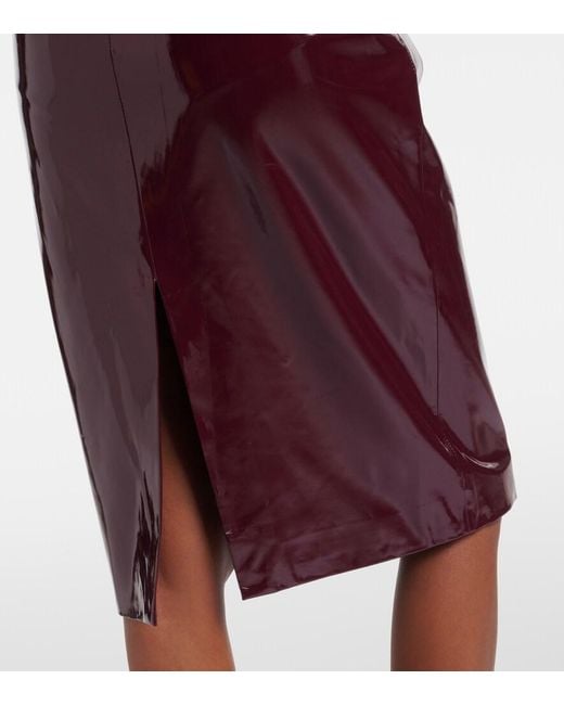 Self-Portrait Purple Mid-Rise Pencil Skirt