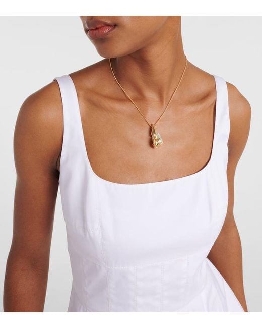 Emilia Wickstead White Nikush Cotton Midi Dress