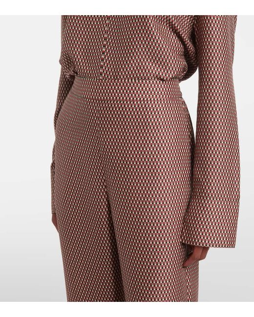 Joseph Brown Gerade High-Rise-Hose Aus Seide