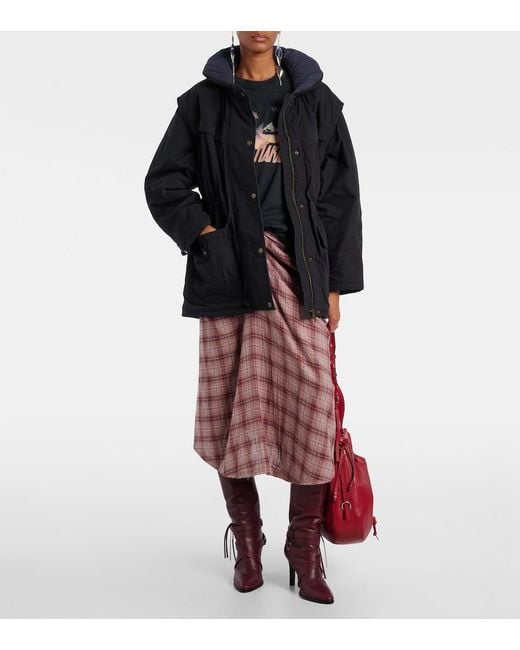 Isabel Marant Black Damone Hooded Cotton-Blend Jacket