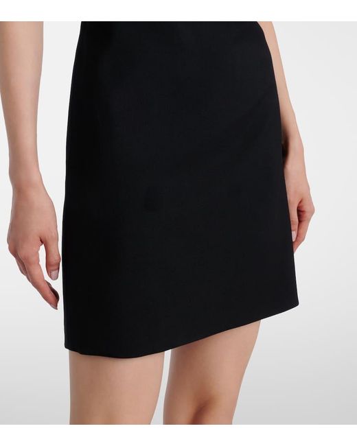 Alexander McQueen Black Wool Minidress