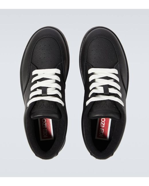 Sneakers Dome in pelle di KENZO in Black da Uomo