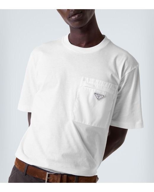 Prada White Cotton T-Shirt for men