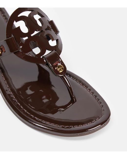 Tory Burch Brown Sandalen Miller Aus Lackleder