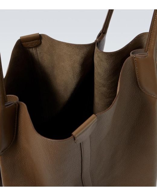 Loro Piana Brown Bale Extra Large Leather Tote Bag for men