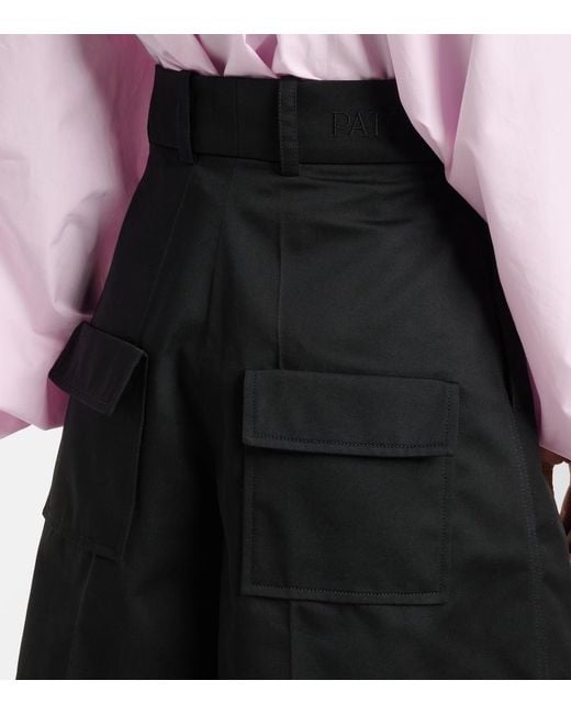 Patou Black Cotton Shorts
