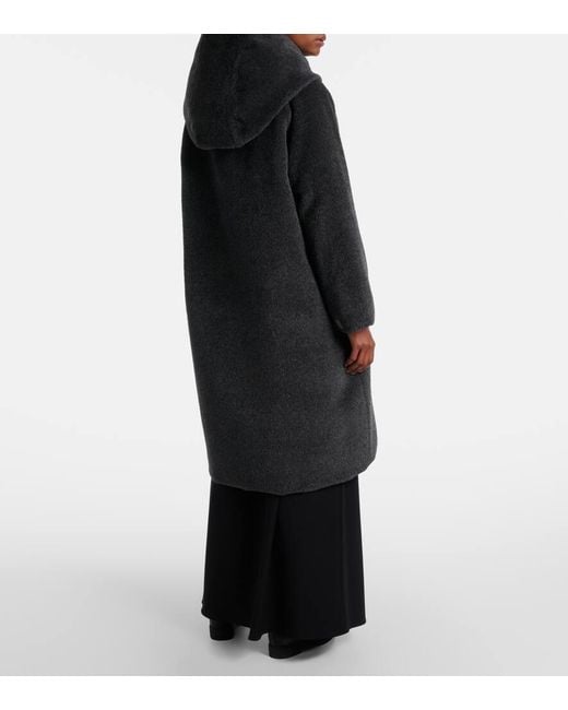 Max Mara Black Cube Orion Alpaca And Wool Down Coat