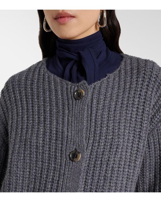 Lisa Yang Gray Suzie Cashmere Cardigan