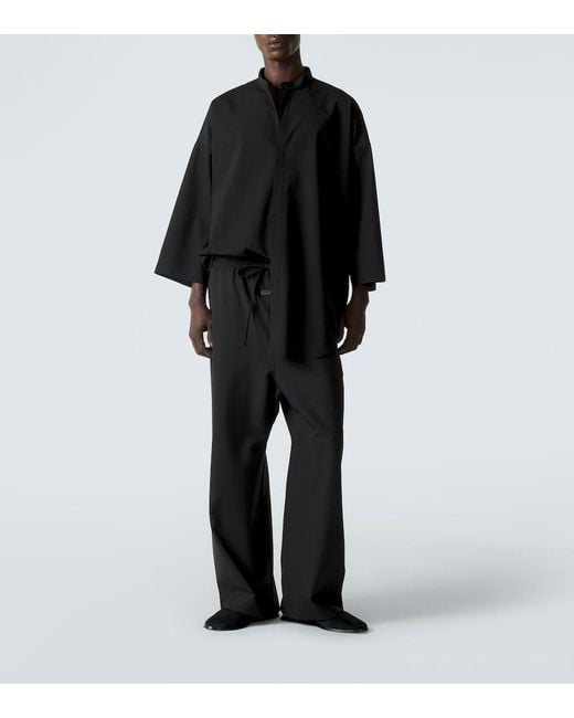 Fear Of God Black Virgin Wool Wide-Leg Pants for men