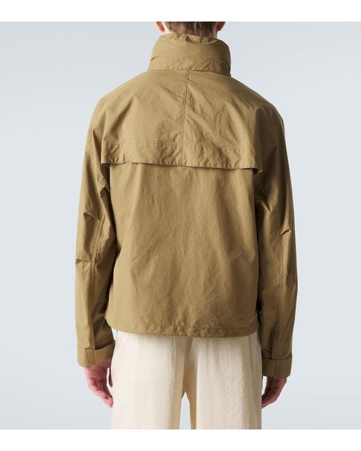 Lemaire Green Cotton Raincoat for men