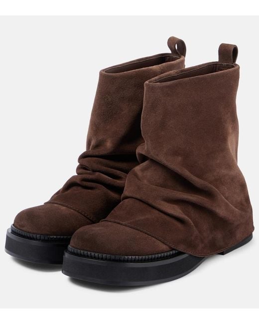 The Attico Brown Mini Robin Combat Boots