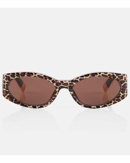 Gafas de sol cat-eye Les Lunettes Ovalo Jacquemus de color Brown