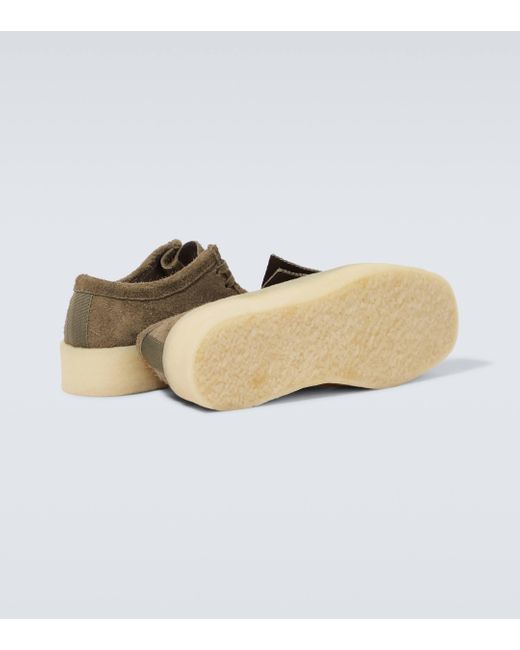 Clarks White Wallabee Suede Moccasins for men