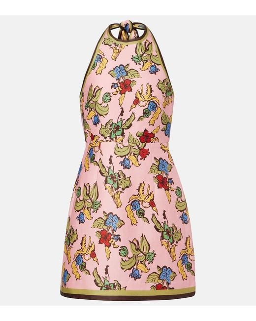 Robe En Lin Melange A Fleurs ALÉMAIS en coloris Red