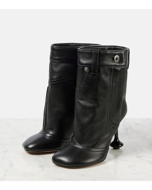 Loewe Black Toy Panta 90 Leather Ankle Boots