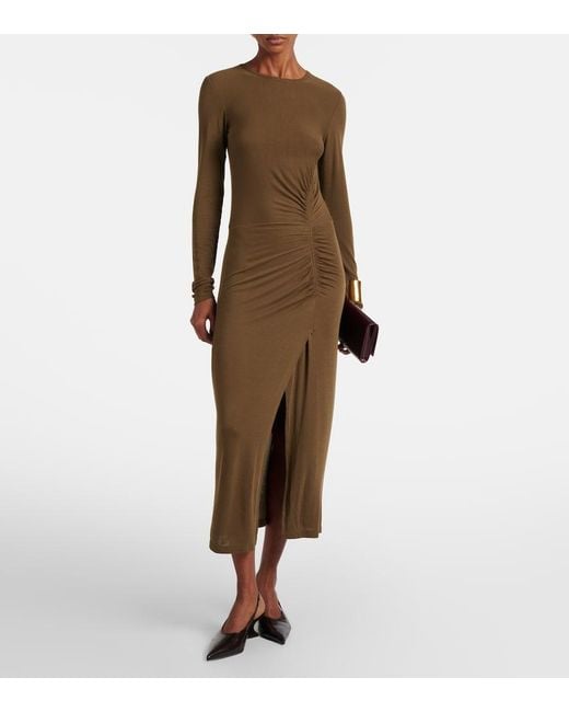 Paris Texas Brown Nina Leather Slingback Pumps