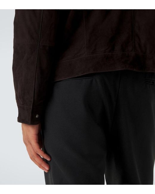Thom Sweeney Black Suede Jacket for men