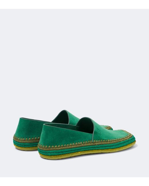 Loewe Green Paula's Ibiza Rio Suede Espadrilles for men
