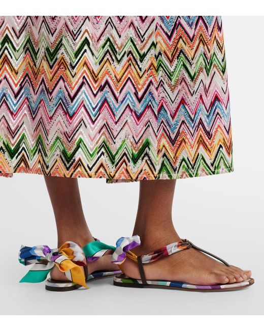 Missoni White Dora Twill Sandals