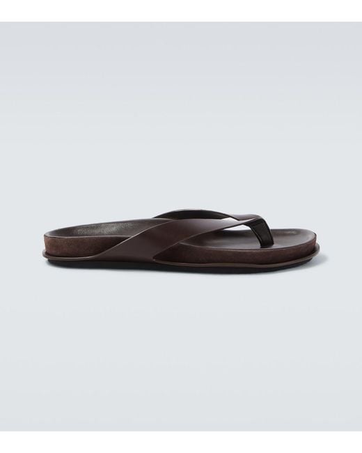 Jacquemus Brown Tatanes Leather Thong Sandals for men