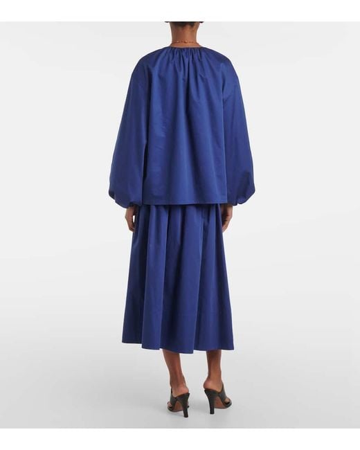 Joseph Blue Top Aus Baumwollsatin
