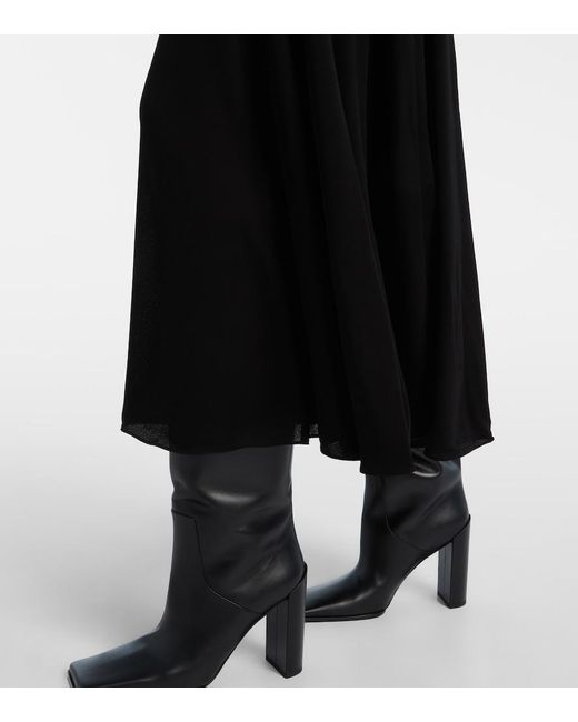 Alaïa Black Crepe Long Dress