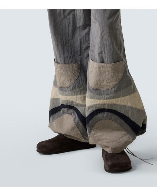 ERL Gray Technical Flared Pants for men