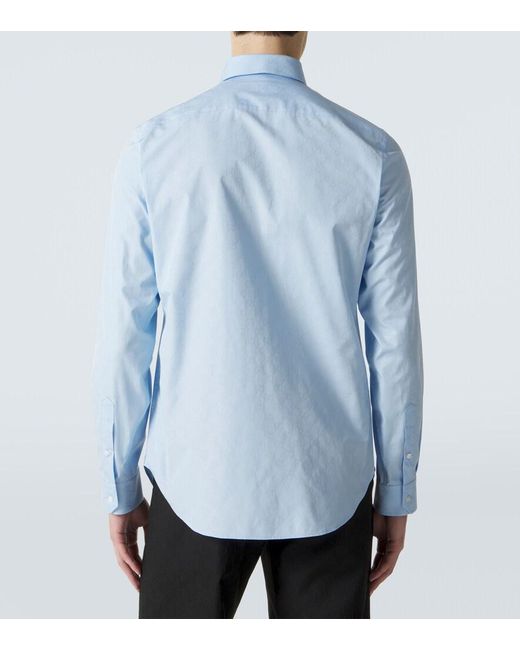 Gucci Blue Gg Cotton Poplin Shirt for men