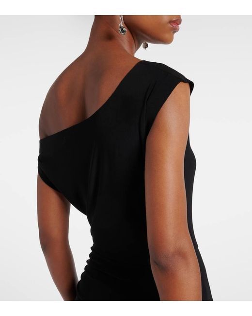 Robe Longue A Encolure Bardot Norma Kamali en coloris Black