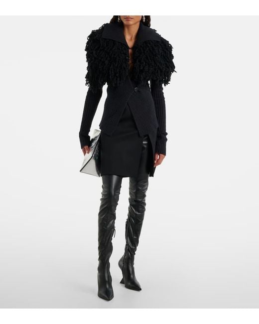 The Attico Black Overknee-Stiefel Cheopissima 105